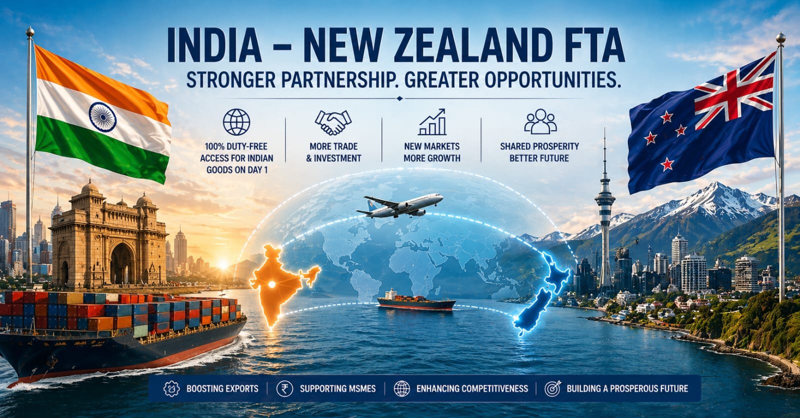 India–New Zealand FTA: What It Means for Indian Exporters, MSMEs, and Importers