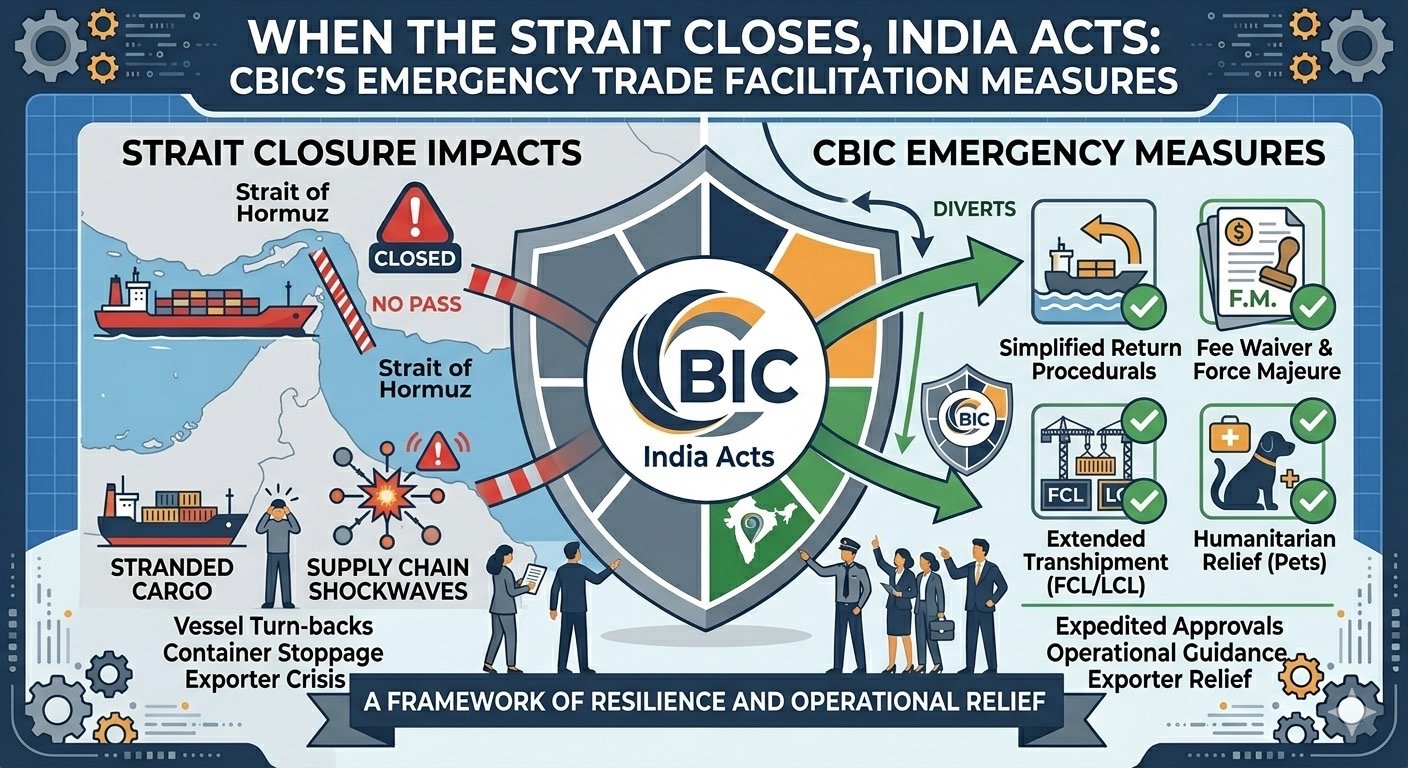 WHEN THE STRAIT CLOSES, INDIA ACTS: CBIC'S EMERGENCY TRADE FACILITATION MEASURES.